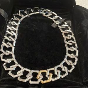 Silver and gold David yurman necklace